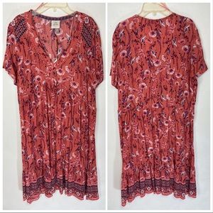 NWT Knox Rose Floral Boho Dress L